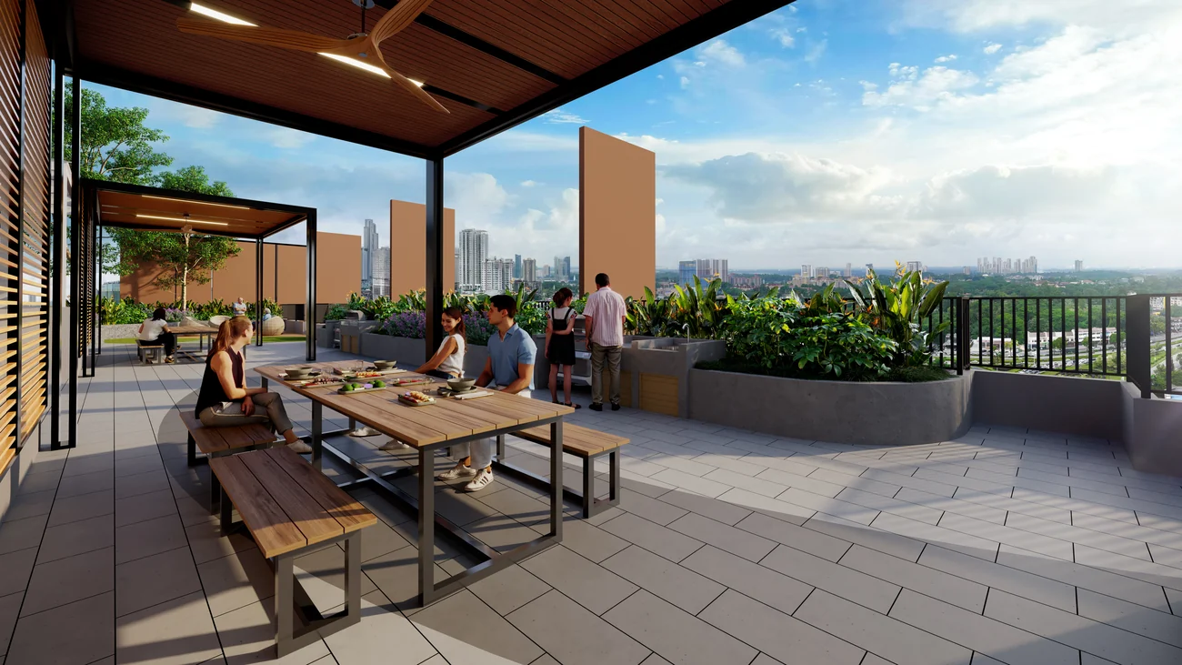 Starlit Grill barbecue deck on Level 43